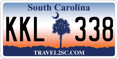 SC license plate KKL338