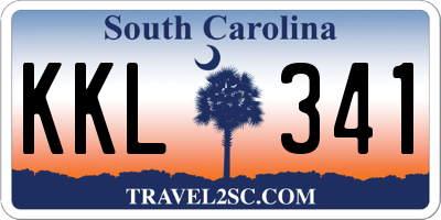 SC license plate KKL341