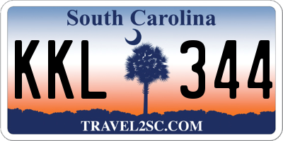 SC license plate KKL344