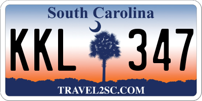 SC license plate KKL347