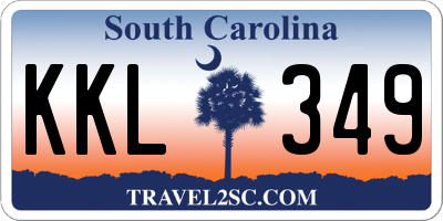 SC license plate KKL349