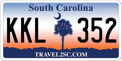 SC license plate KKL352