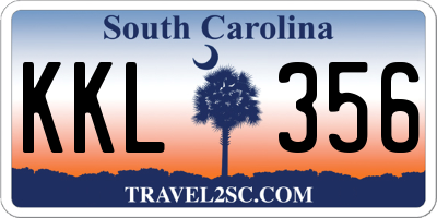 SC license plate KKL356