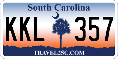 SC license plate KKL357