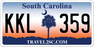 SC license plate KKL359