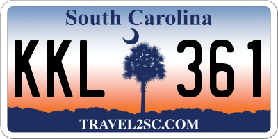 SC license plate KKL361