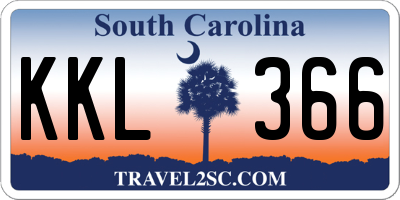 SC license plate KKL366