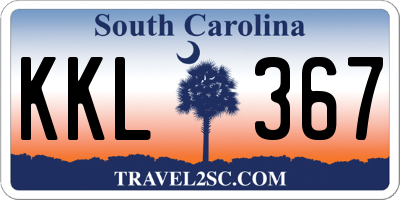 SC license plate KKL367