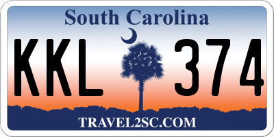SC license plate KKL374