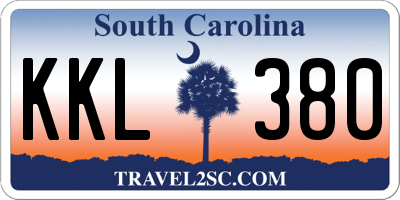 SC license plate KKL380