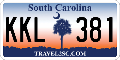 SC license plate KKL381