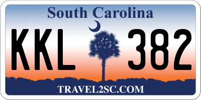SC license plate KKL382