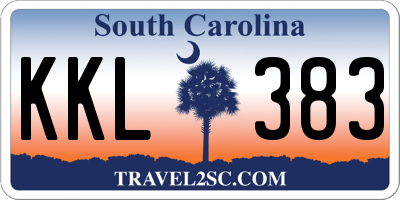 SC license plate KKL383