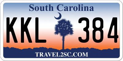 SC license plate KKL384