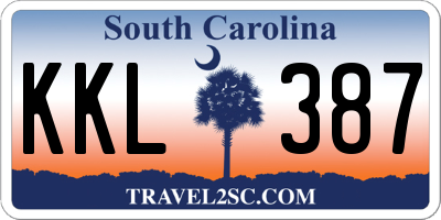 SC license plate KKL387
