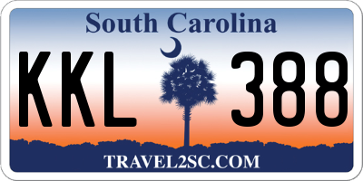 SC license plate KKL388