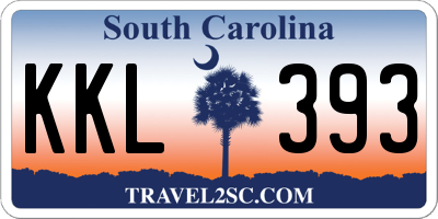 SC license plate KKL393