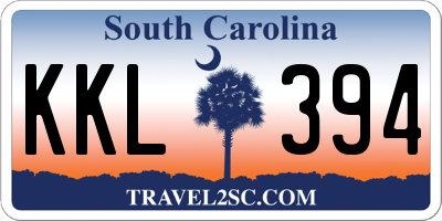 SC license plate KKL394