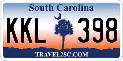 SC license plate KKL398