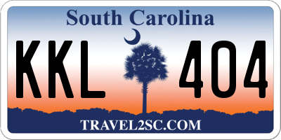 SC license plate KKL404