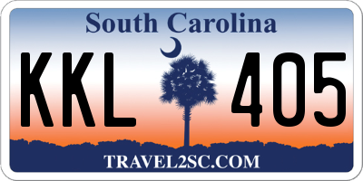 SC license plate KKL405