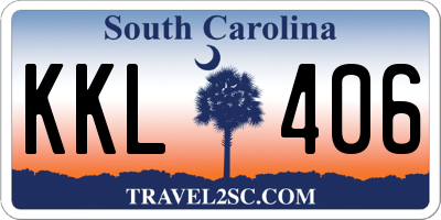 SC license plate KKL406