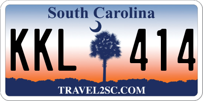 SC license plate KKL414