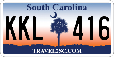SC license plate KKL416