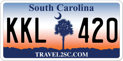 SC license plate KKL420