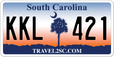 SC license plate KKL421