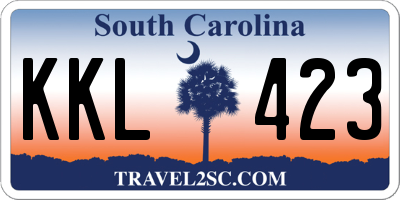 SC license plate KKL423