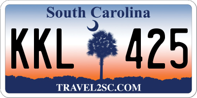 SC license plate KKL425