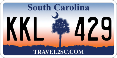 SC license plate KKL429