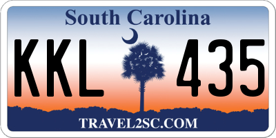 SC license plate KKL435