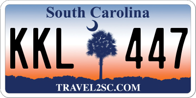 SC license plate KKL447
