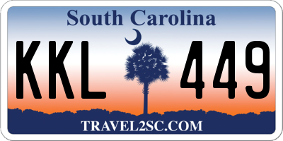 SC license plate KKL449