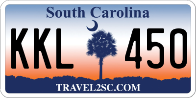 SC license plate KKL450