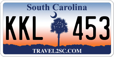 SC license plate KKL453