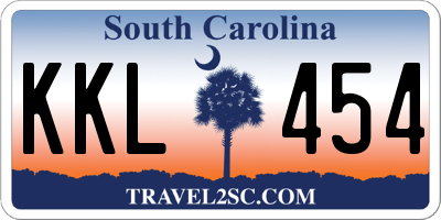 SC license plate KKL454