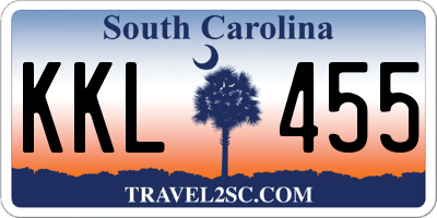 SC license plate KKL455