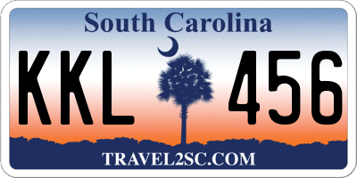 SC license plate KKL456