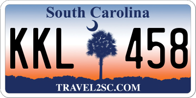 SC license plate KKL458