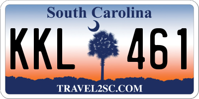 SC license plate KKL461