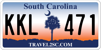 SC license plate KKL471