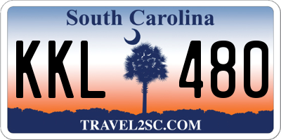 SC license plate KKL480