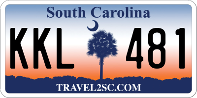 SC license plate KKL481