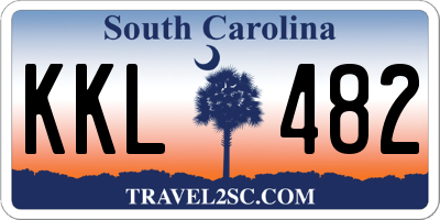 SC license plate KKL482