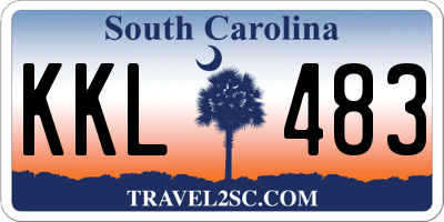 SC license plate KKL483
