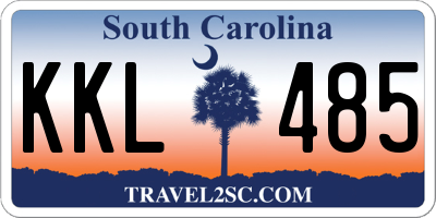 SC license plate KKL485