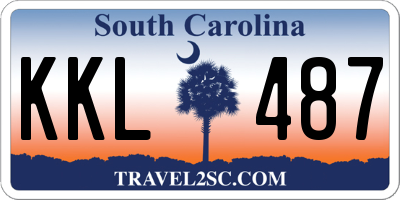 SC license plate KKL487